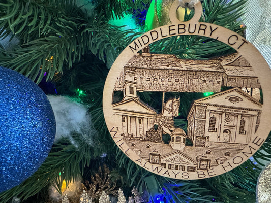 Middlebury, CT unique Always Home Ornament