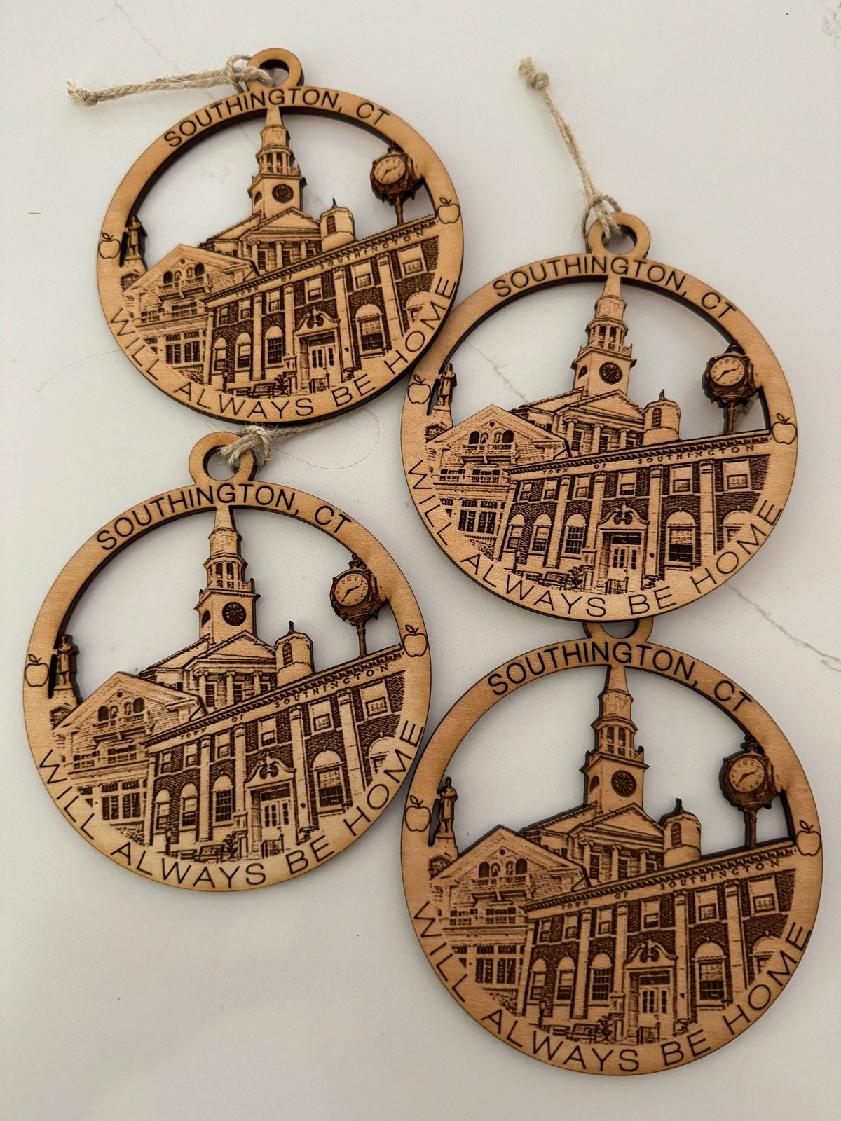 Southington, CT ornament and magnet gift set — Connecticut hometown keepsake