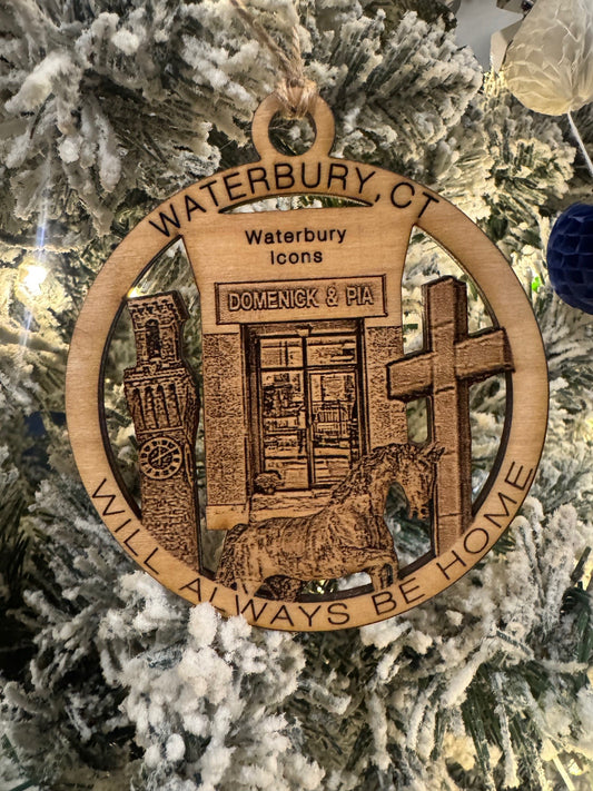 Waterbury, CT Always Home Ornament and Magnet