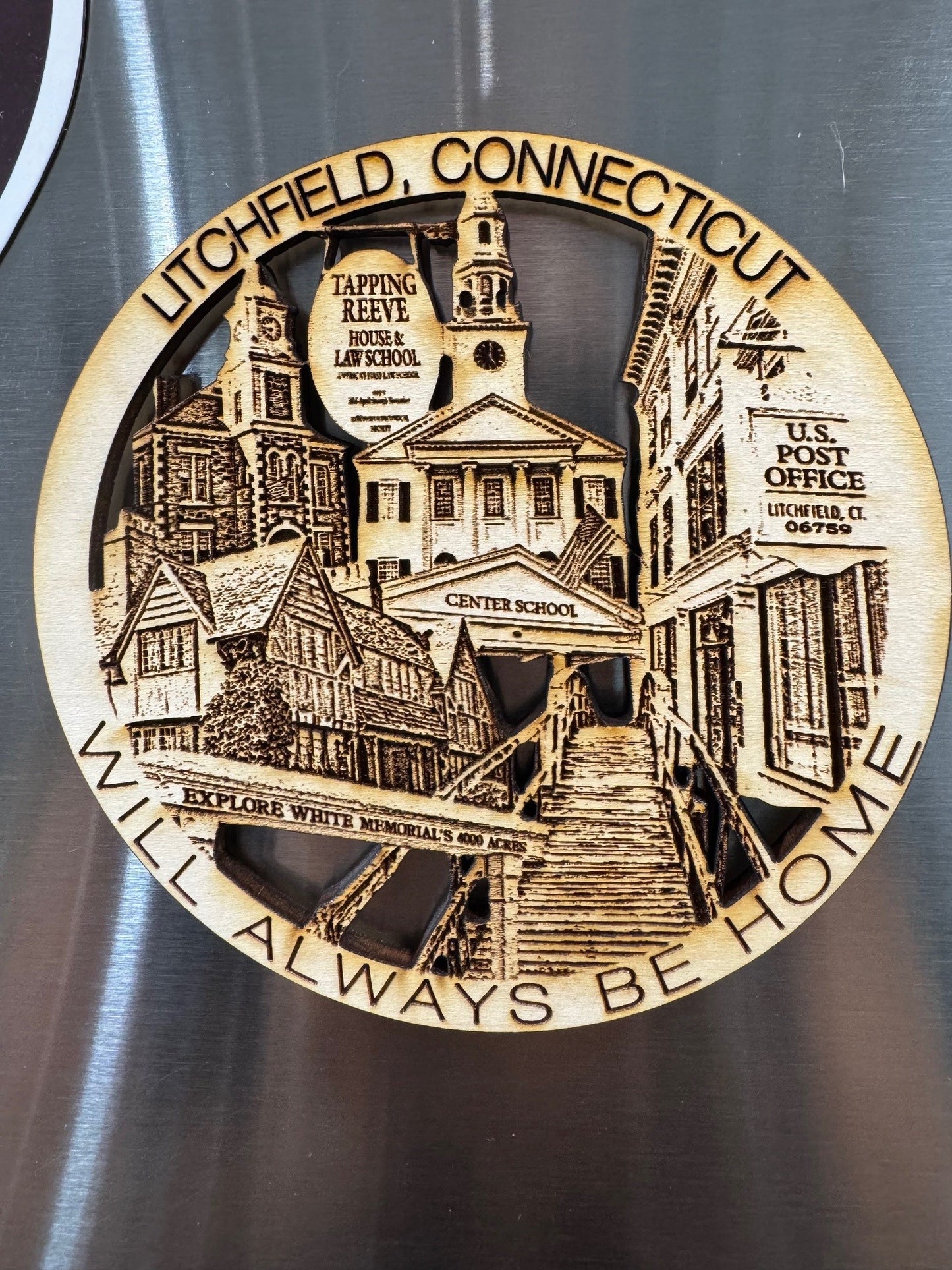 Litchfield Connecticut Always Home Ornament or Magnet