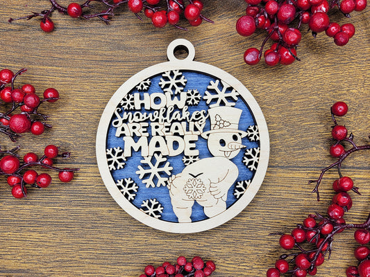 How Snowflakes are made Funny Holiday Ornament