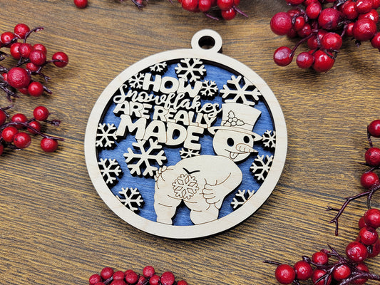 How Snowflakes are made Funny Holiday Ornament