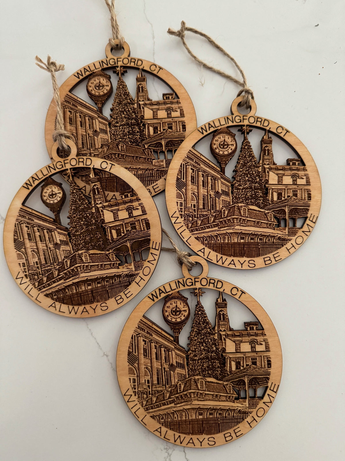 Wallingford, CT ornament and magnet gift set, Connecticut hometown keepsake