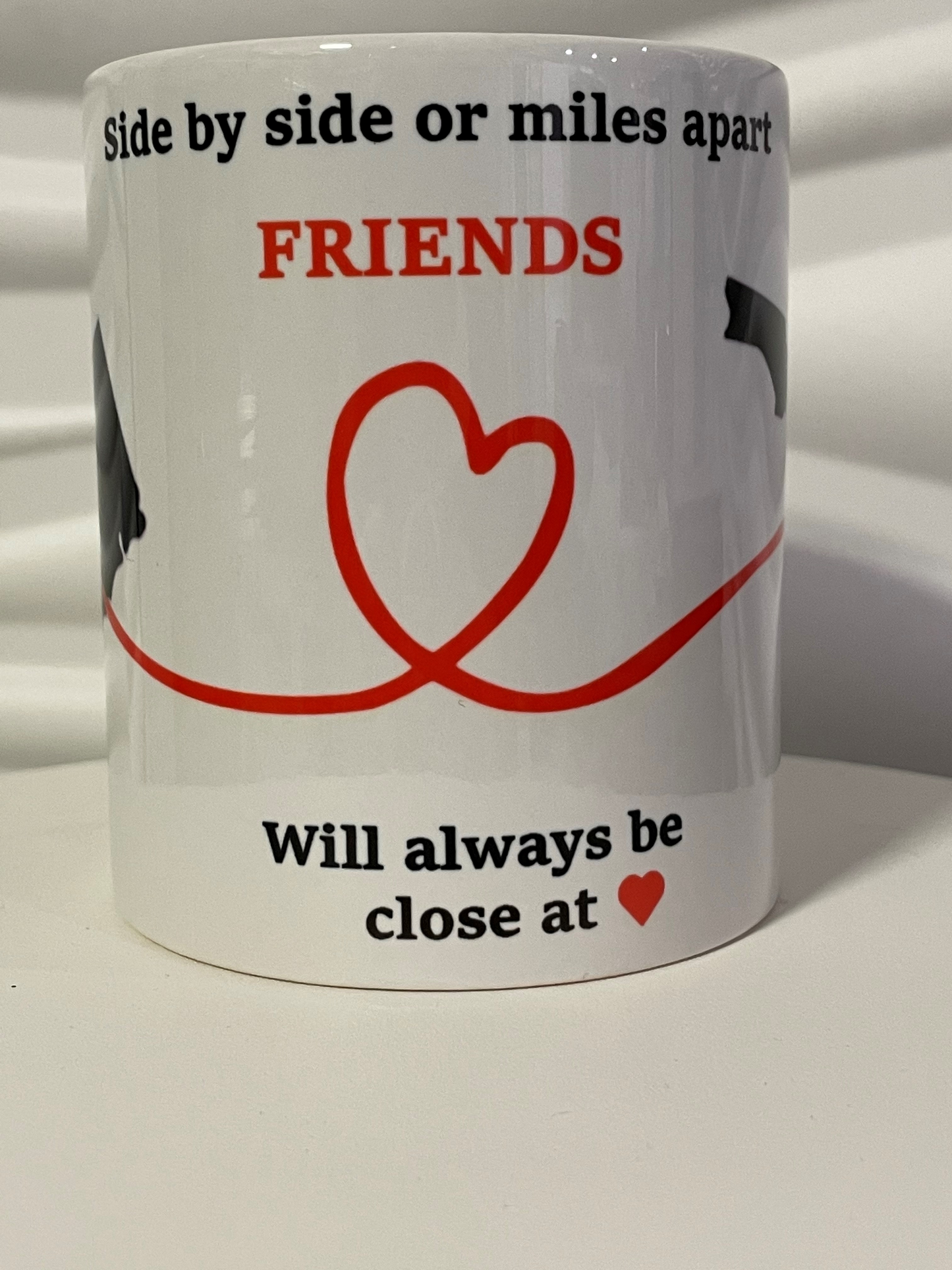 Miles Apart Heart Mug
