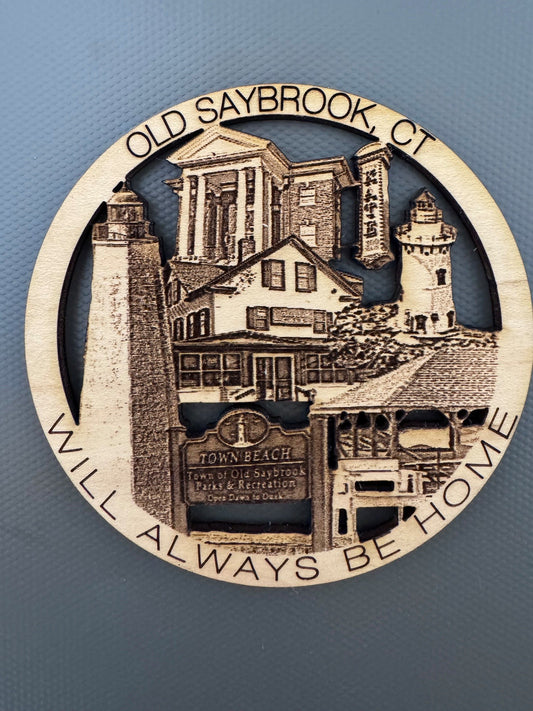 Old Saybrook, CT Always Home Ornament or Magnet