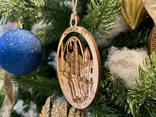 Norwich, CT unique Always Home Ornament