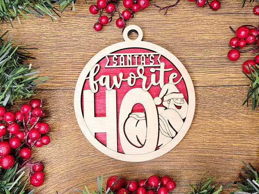 SANTA'S favorite HO Funny Holiday Ornament