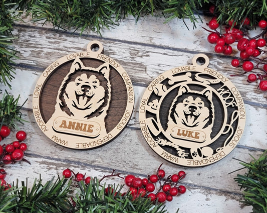 Custom Adorable Dog Ornament
