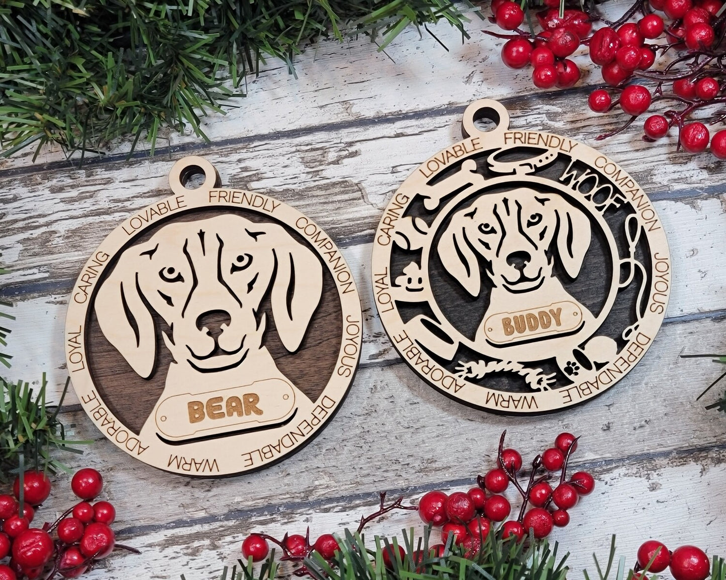Custom Adorable Dog Ornament