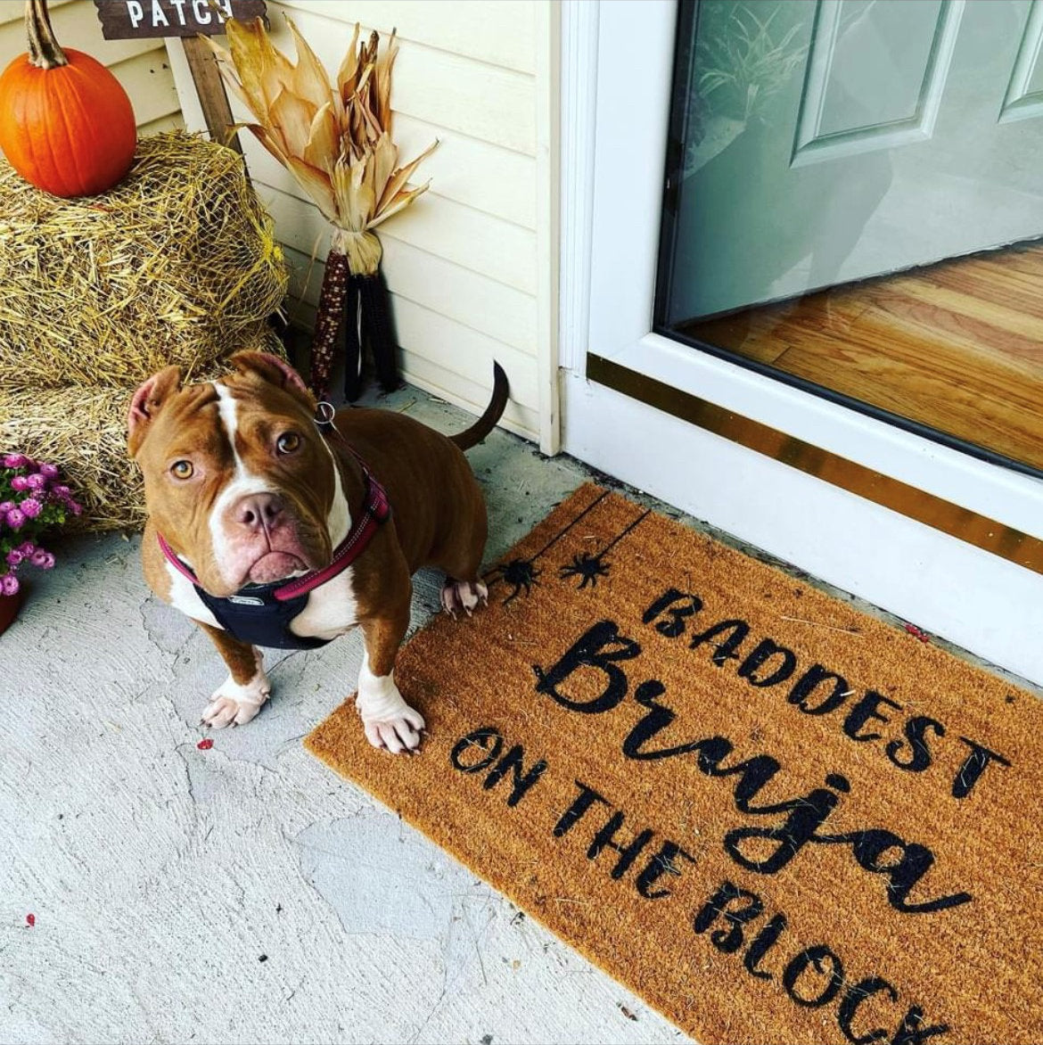 Baddest Bruja (Witch) On The Block Halloween- XL doormat