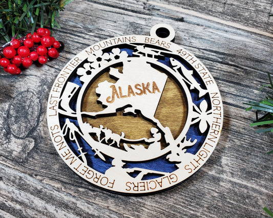 Alaska State Unique Ornament