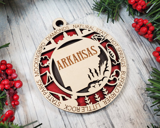 Arkansas Unique State Ornament