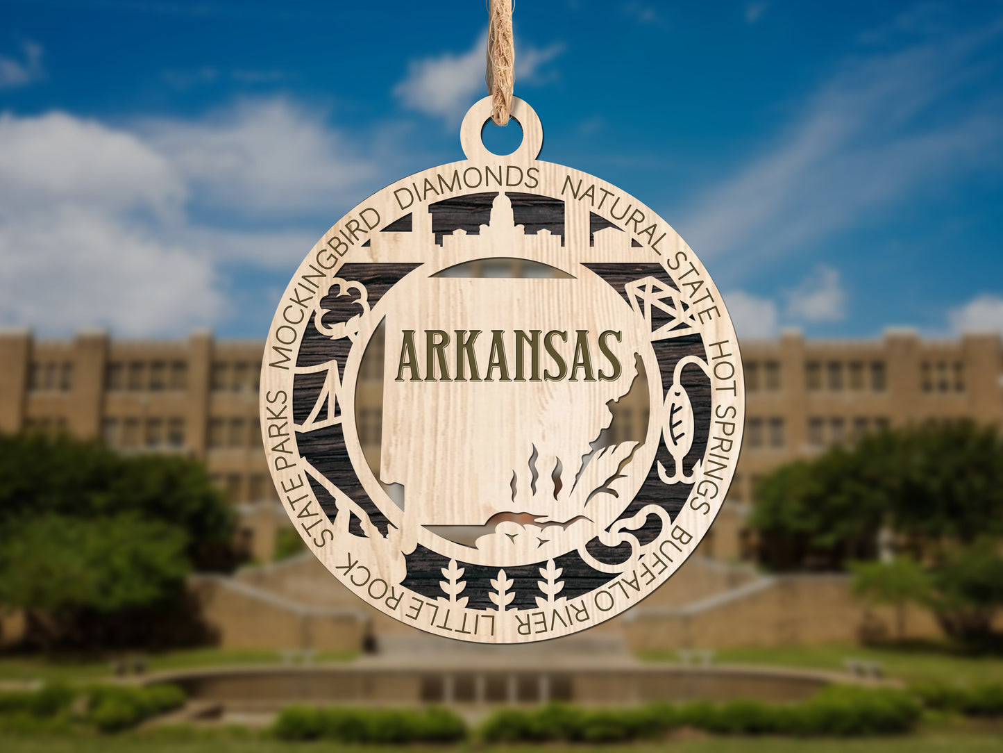 Arkansas Unique State Ornament