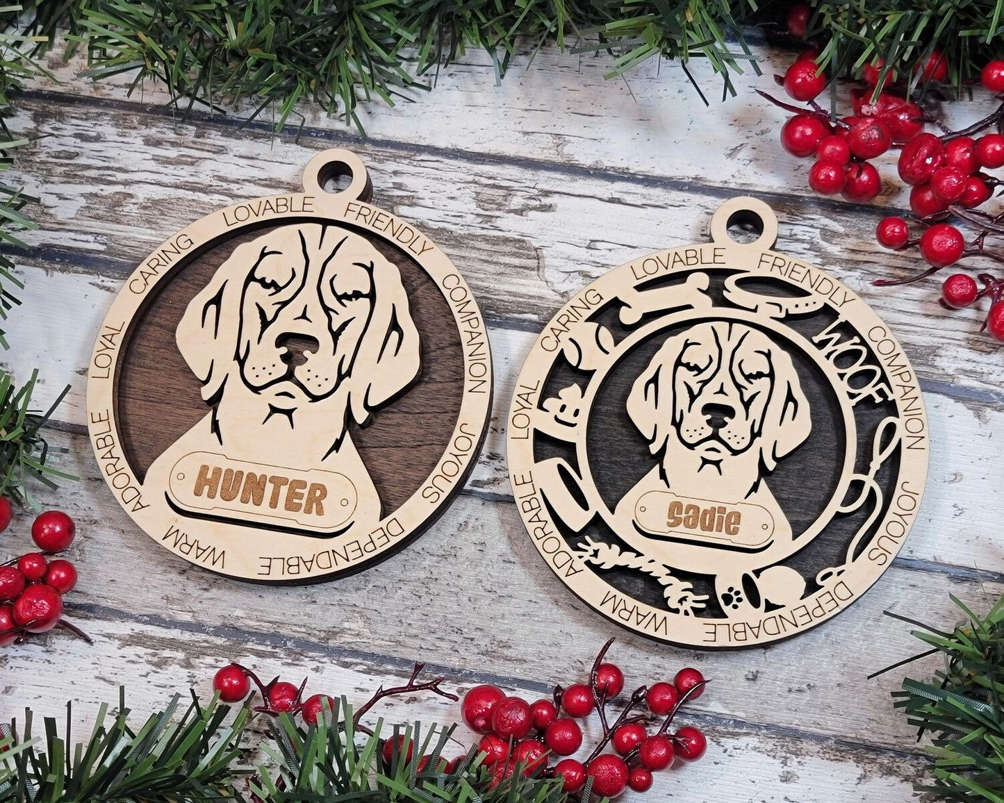 Custom Adorable Dog Ornament