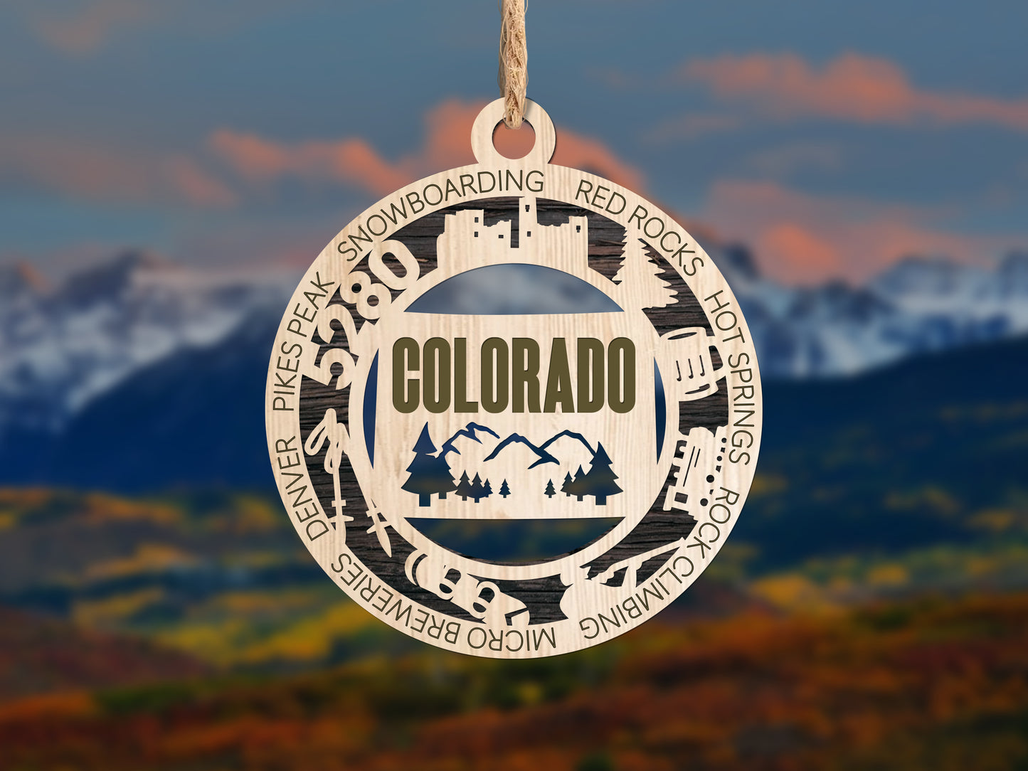 Colorado Unique State Ornament