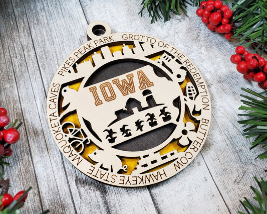 Iowa Unique State Ornament