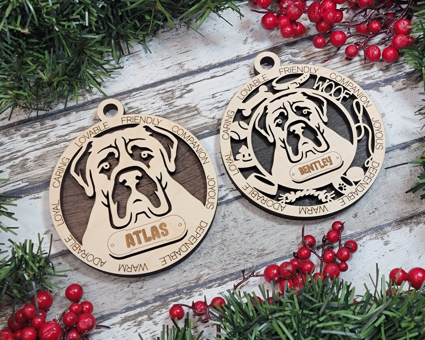 Custom Adorable Dog Ornament