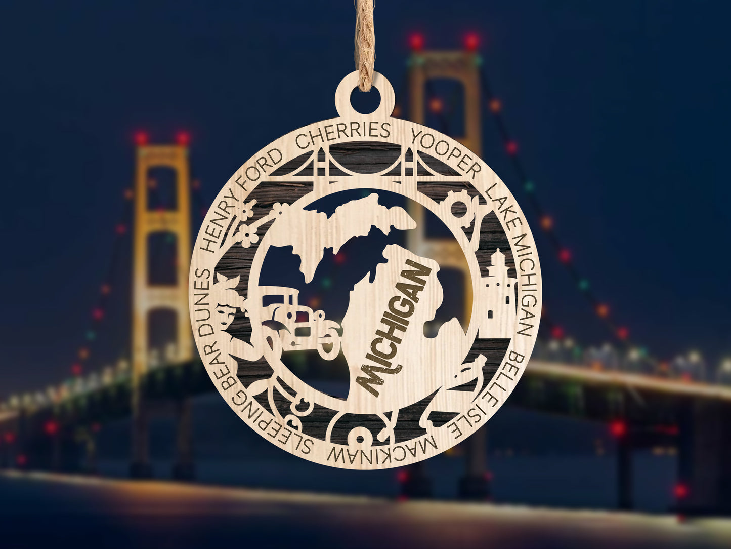 Michigan Unique State Ornament