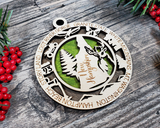 New Hampshire Unique State Ornament