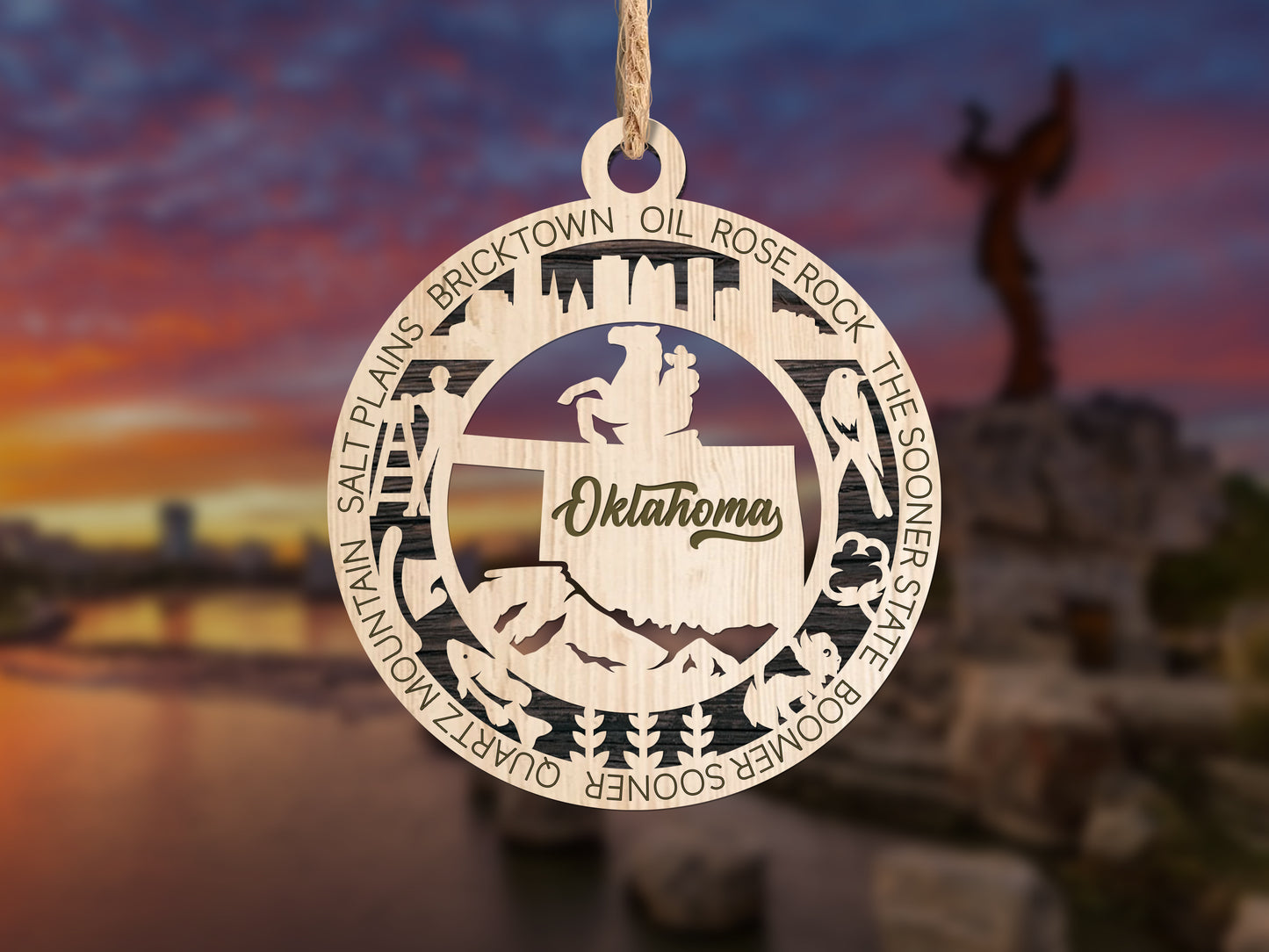 Oklahoma Unique State Ornament