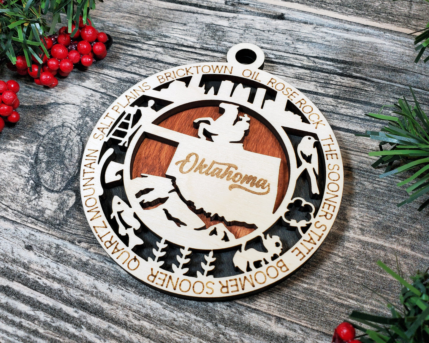 Oklahoma Unique State Ornament