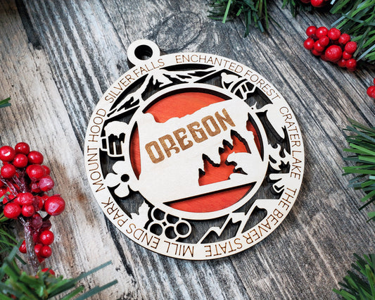Oregon Unique State Ornament