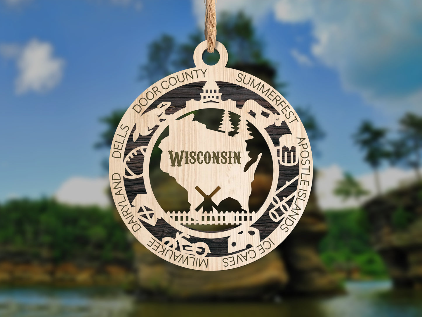 Wisconsin Unique State Ornament
