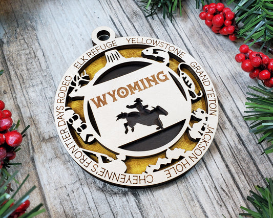 Wyoming Unique State Ornament
