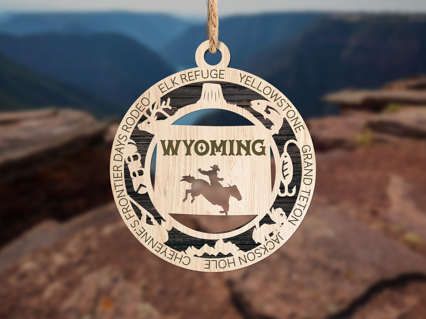 Wyoming Unique State Ornament