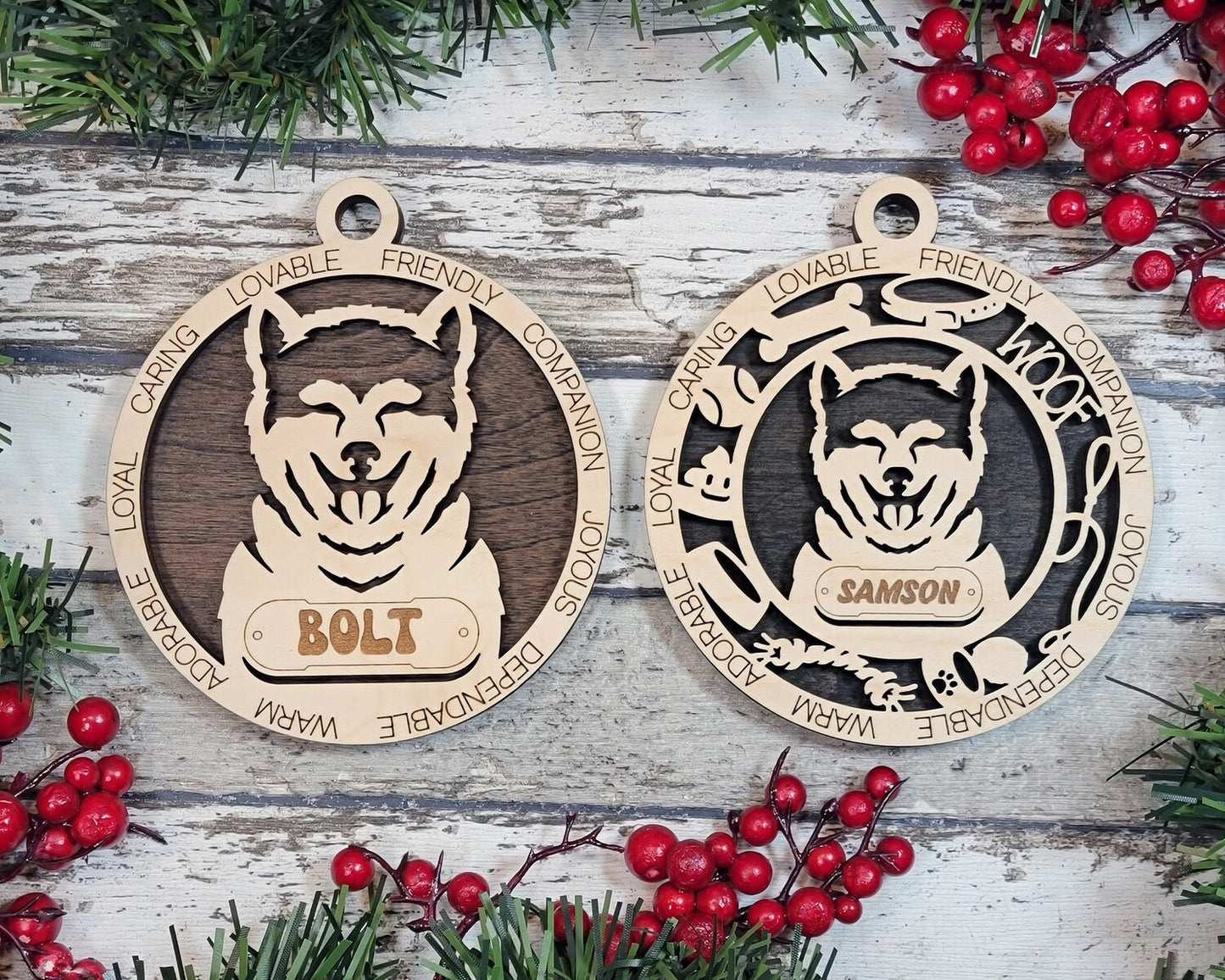 Custom Adorable Dog Ornament
