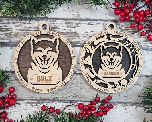 Custom Adorable Dog Ornament