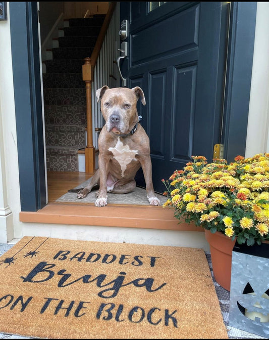 Baddest Bruja (Witch) On The Block Halloween- XL doormat