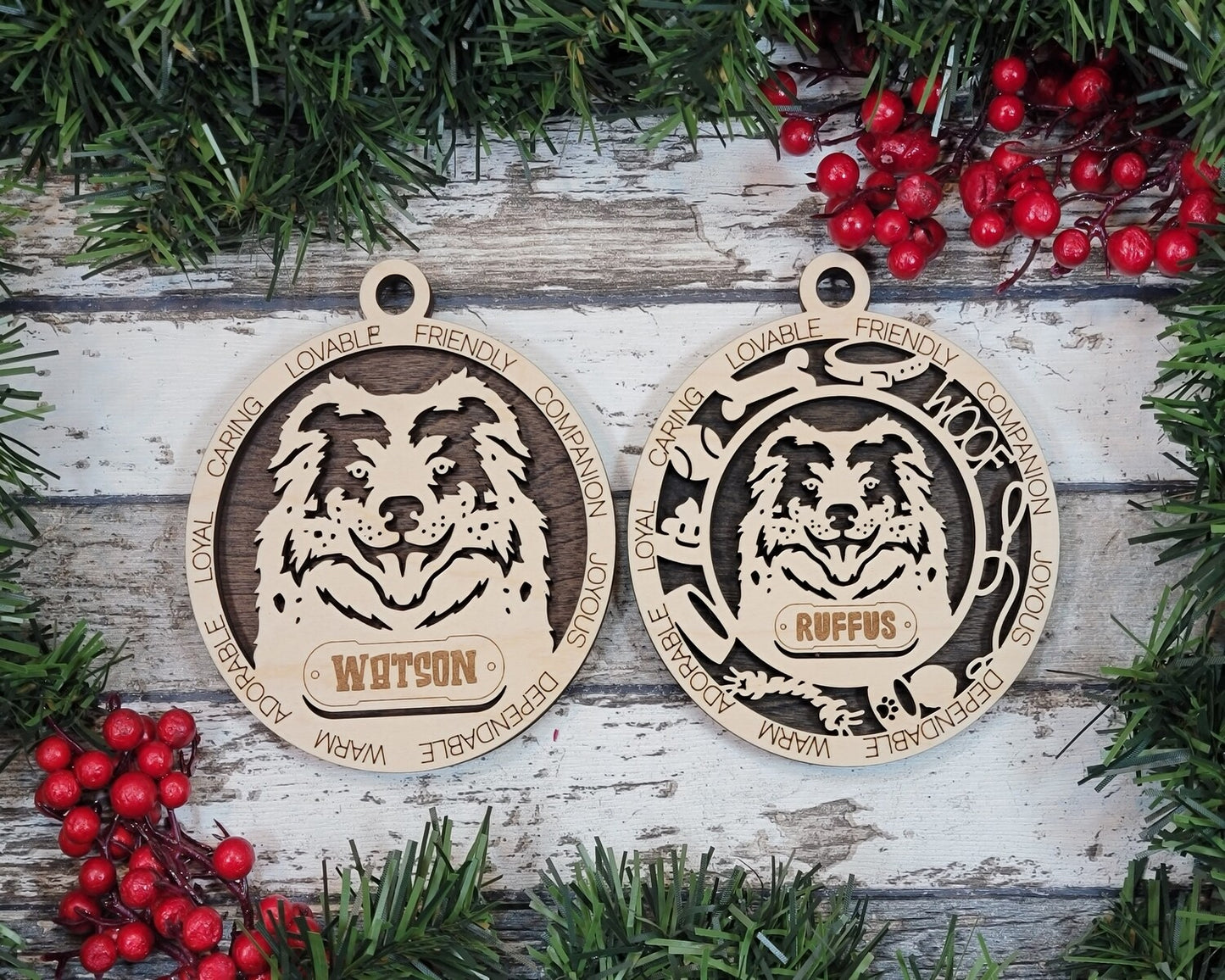 Custom Adorable Dog Ornament