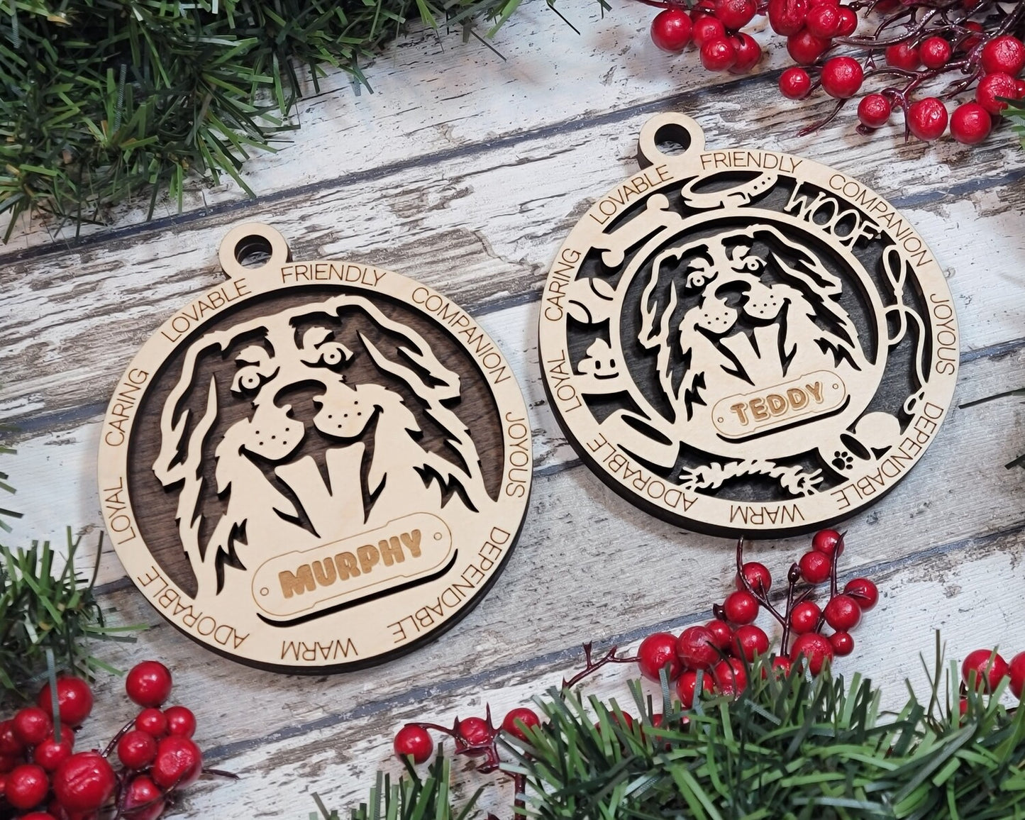 Custom Adorable Dog Ornament