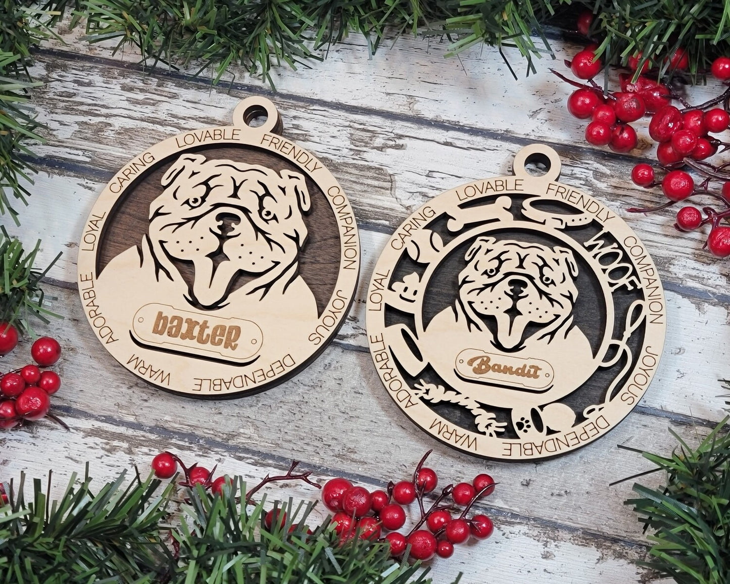 Custom Adorable Dog Ornament