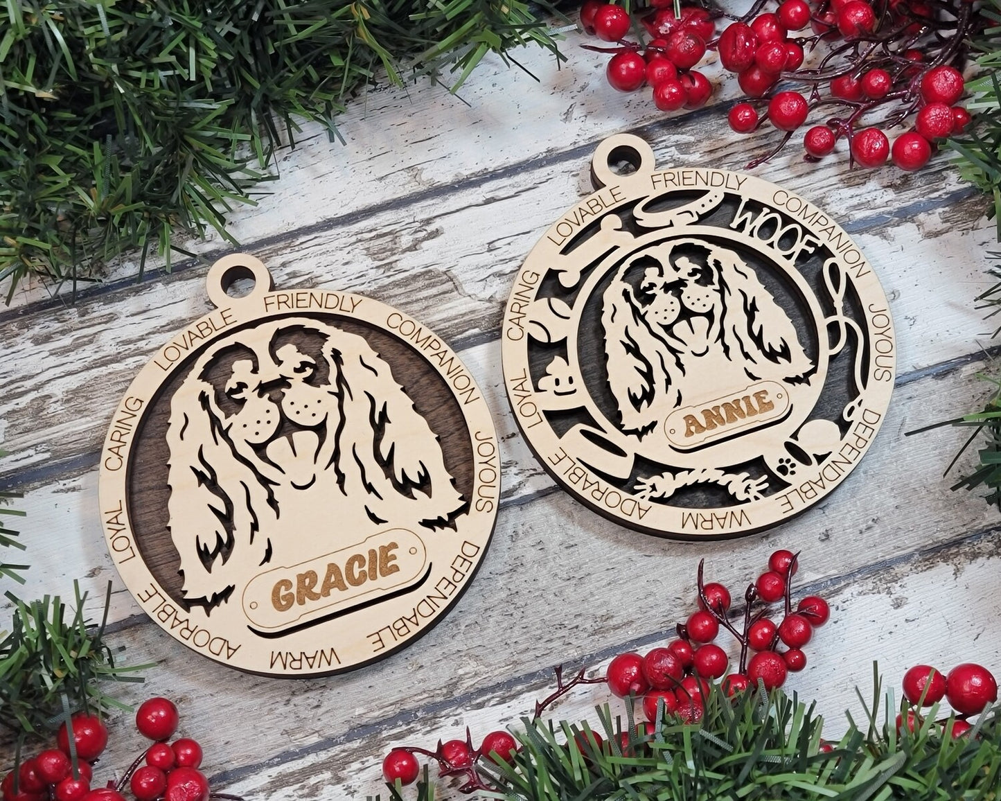 Custom Adorable Dog Ornament