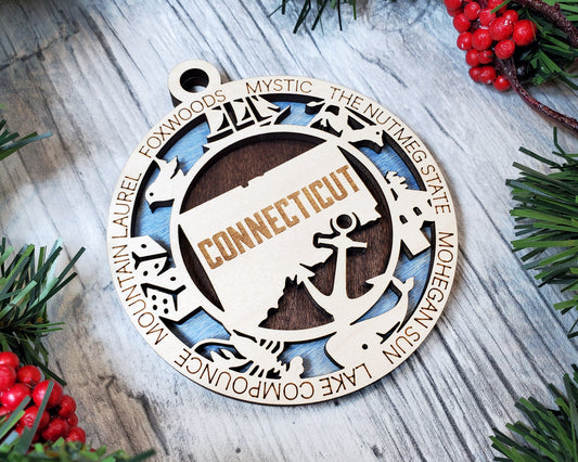 Connecticut Unique State Ornament