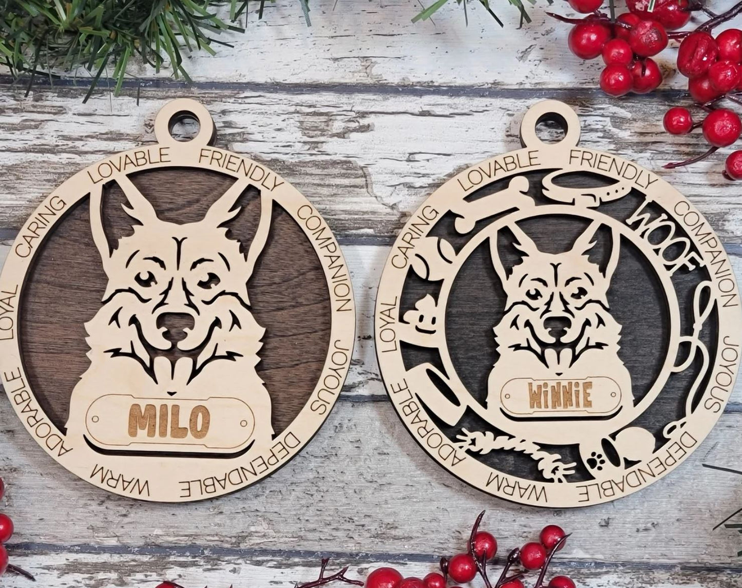 Custom Adorable Dog Ornament