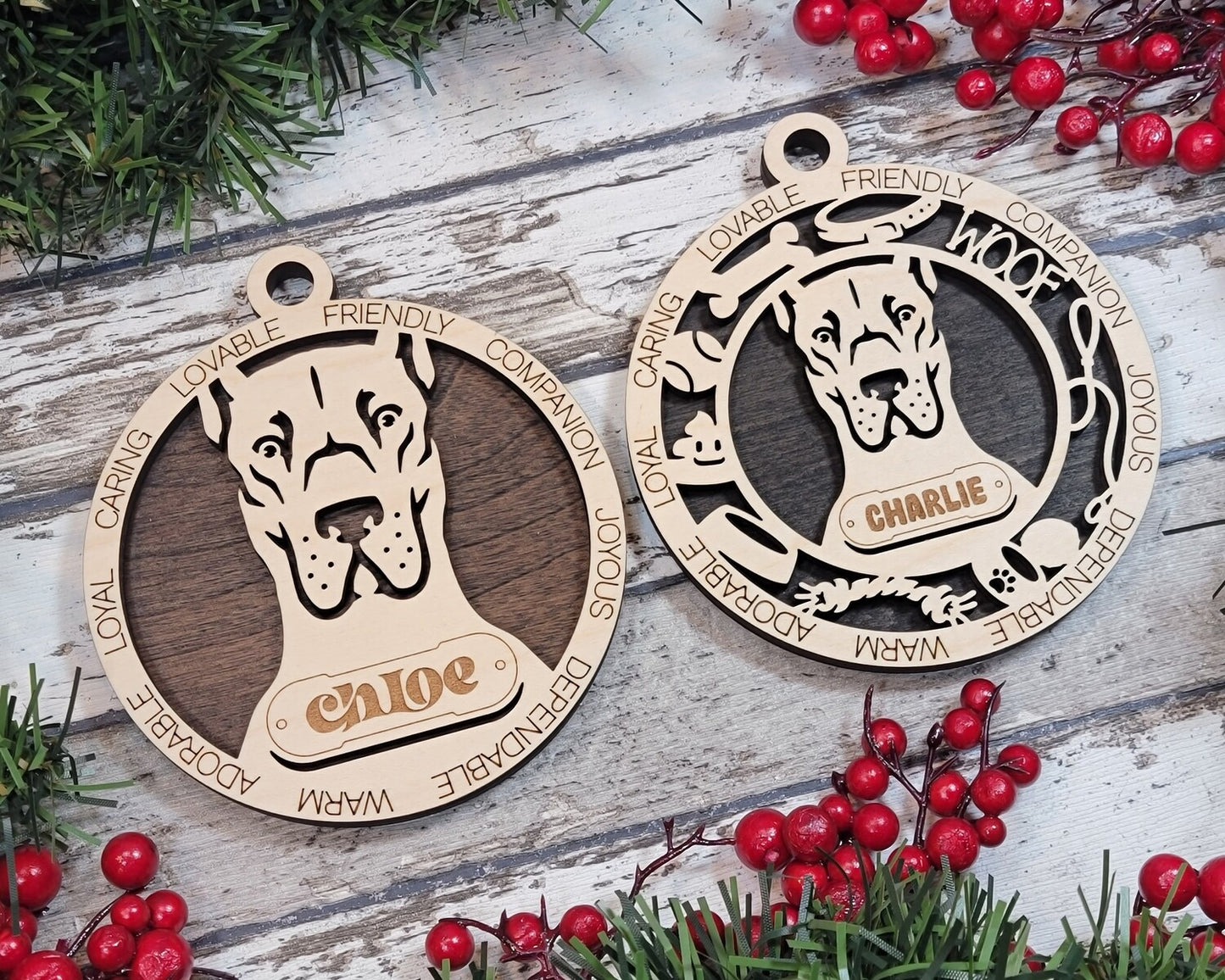 Custom Adorable Dog Ornament