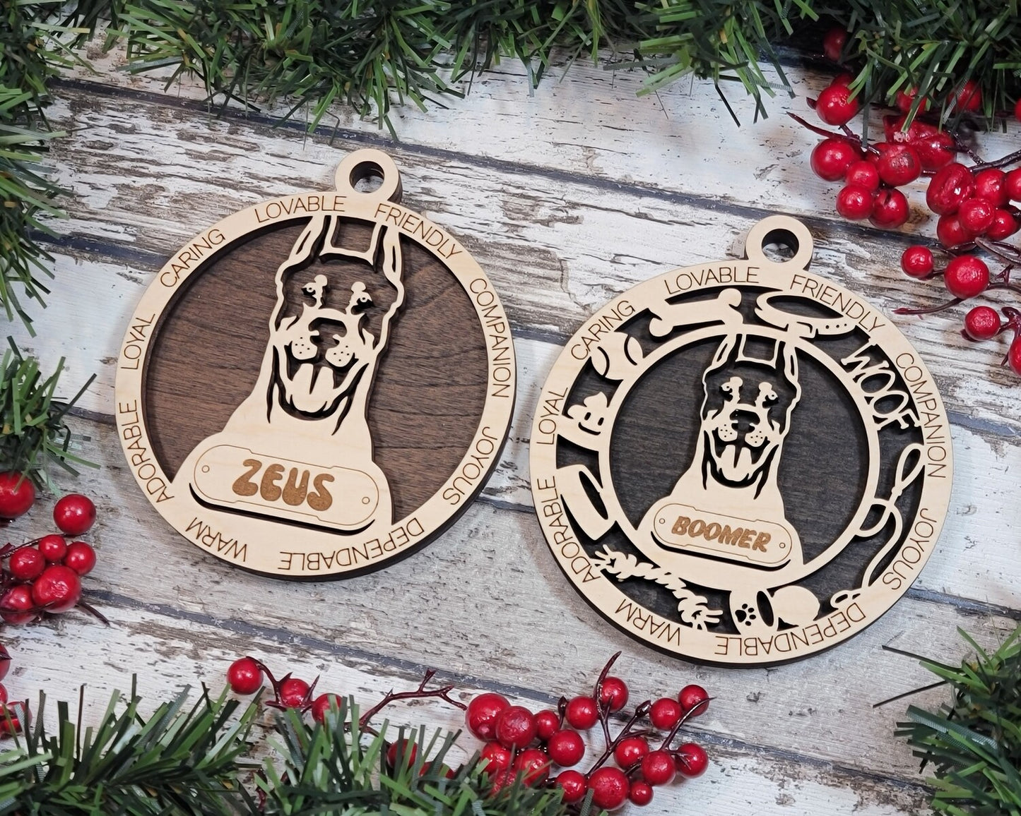 Custom Adorable Dog Ornament