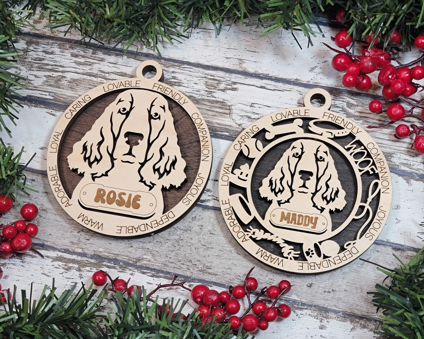 Custom Adorable Dog Ornament