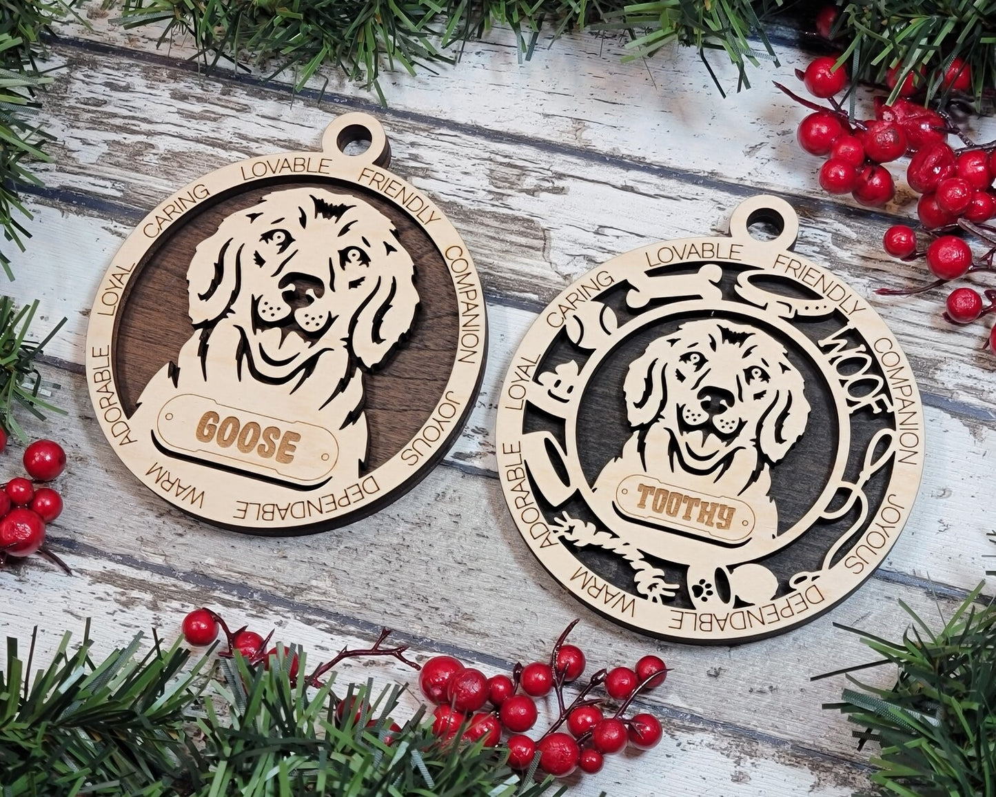Custom Adorable Dog Ornament