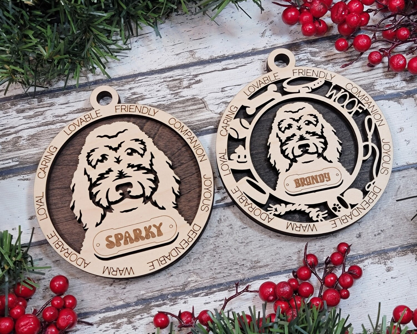 Custom Adorable Dog Ornament
