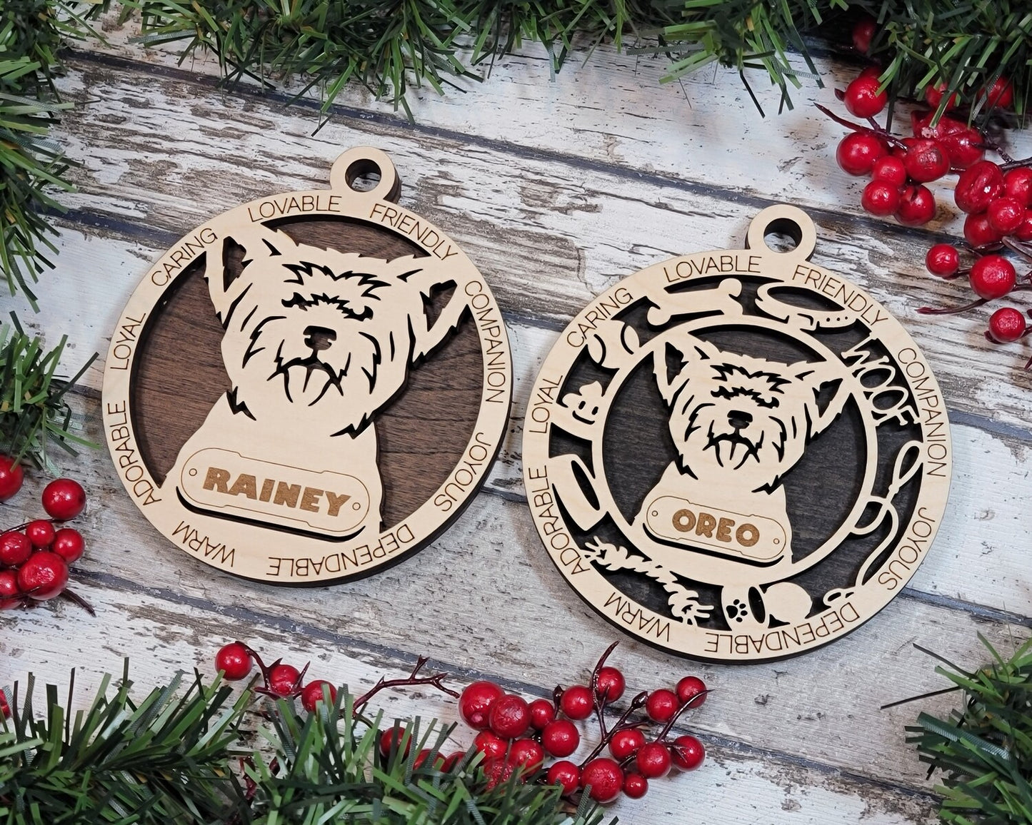 Custom Adorable Dog Ornament