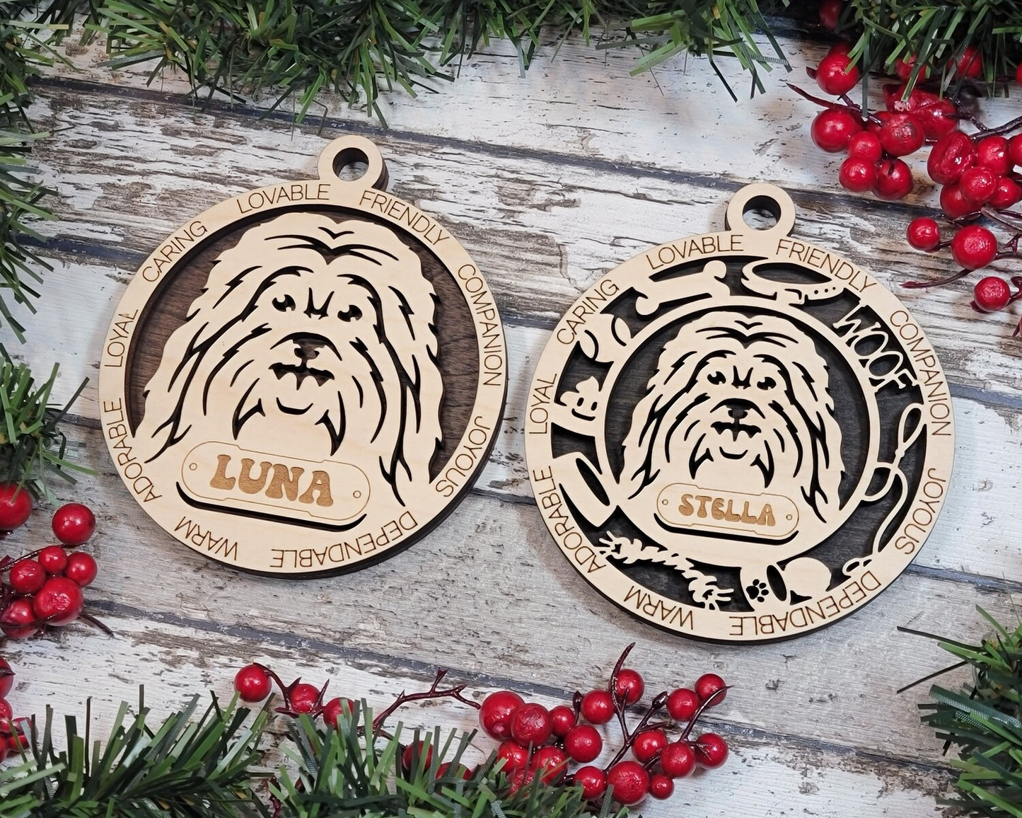 Custom Adorable Dog Ornament