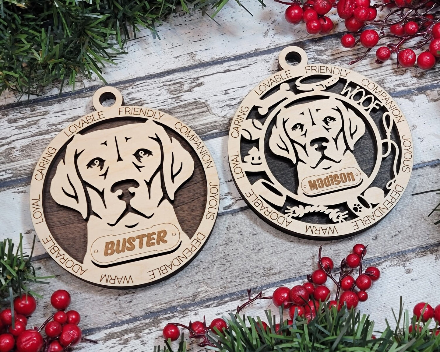 Custom Adorable Dog Ornament
