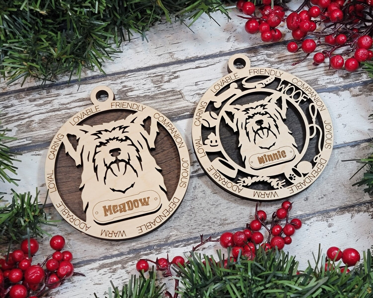 Custom Adorable Dog Ornament