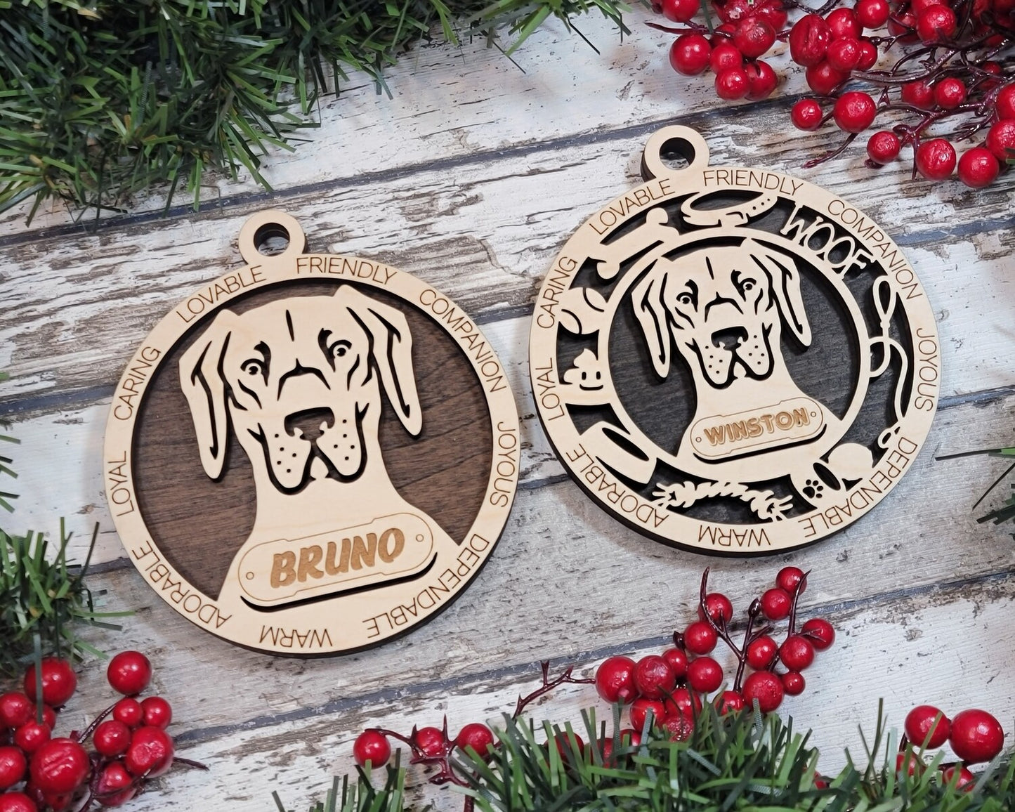 Custom Adorable Dog Ornament
