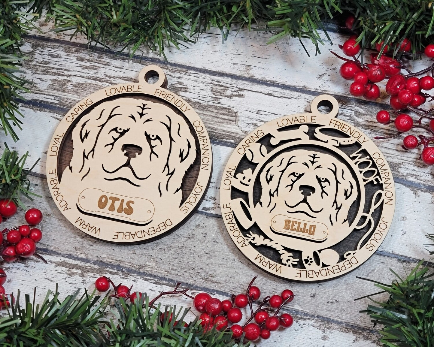 Custom Adorable Dog Ornament
