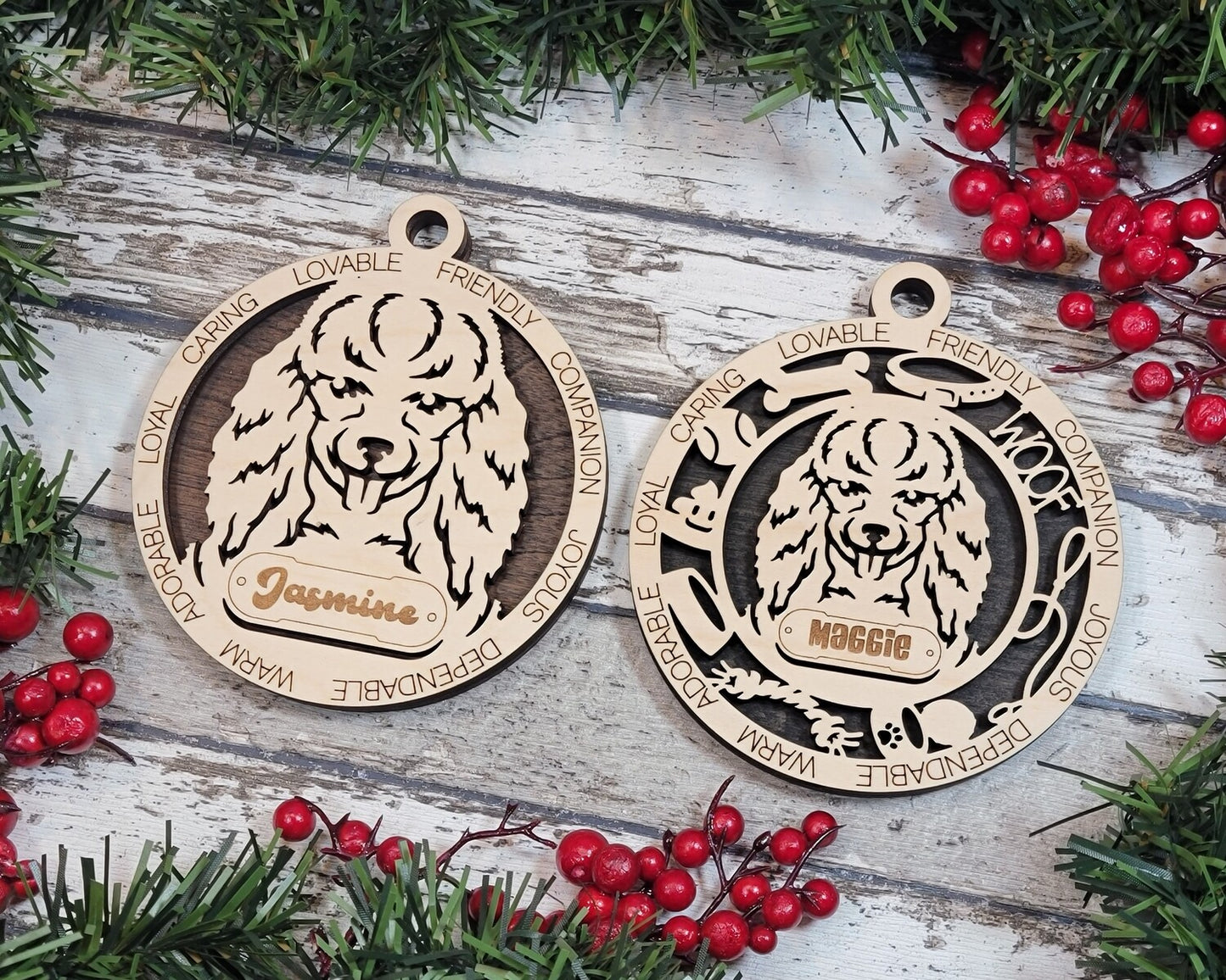 Custom Adorable Dog Ornament